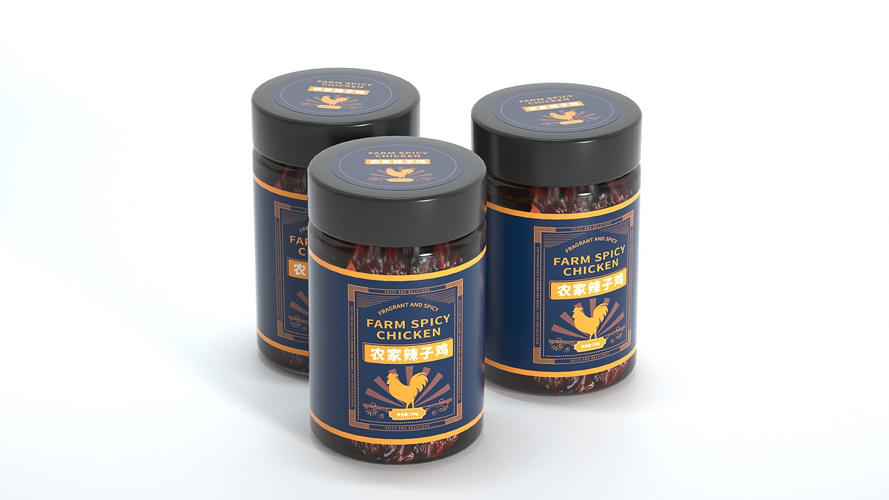 农家辣子鸡酱（图ZMjQ1NjM1NDQ0） - 包装 - 站酷设计师我不要吃辣椒原创素材 - 站酷ZCOOL