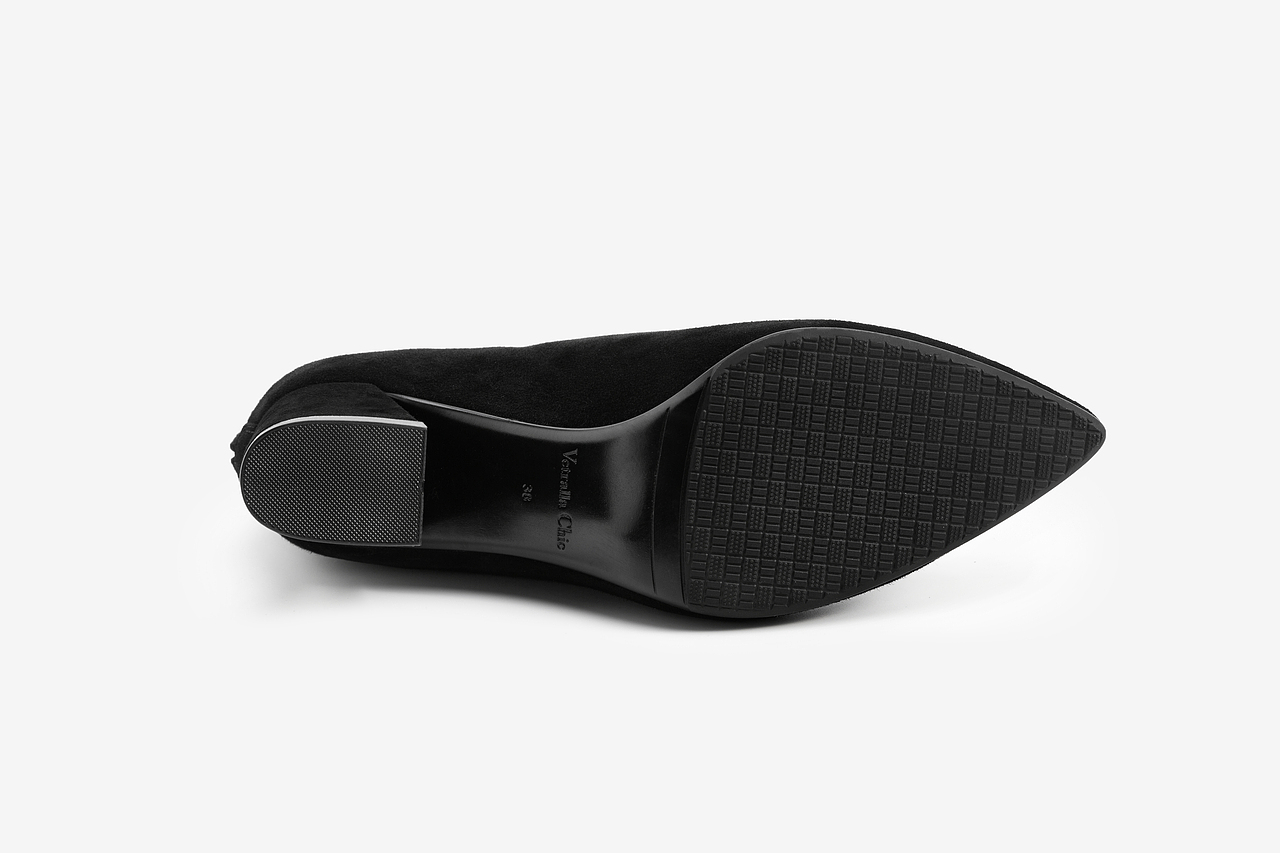 19B23-V口高跟踝靴