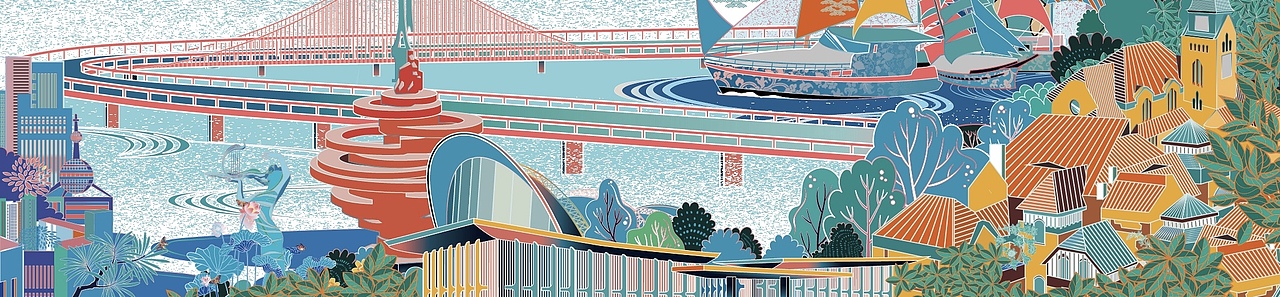 中国日报 | China Daily 青岛宣传部插画（图ZMTg4MDk0ODQ0） - 商业插画 - 站酷设计师吴和平Luo原创素材 - 站酷ZCOOL