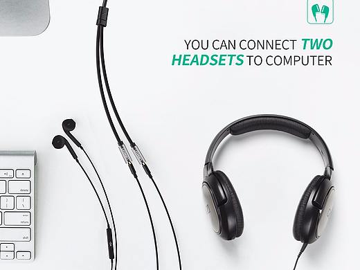 一分二情侣音频线亚马逊主图