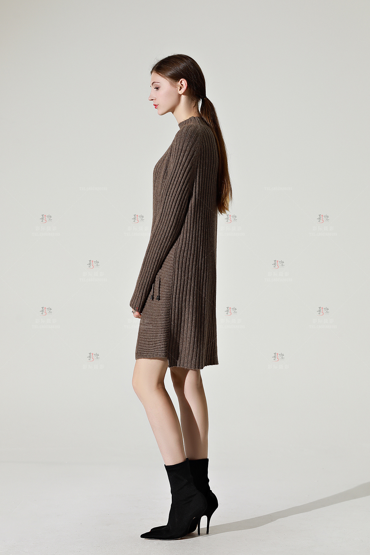 女装模特拍摄 毛呢大衣 毛绒外套 服装外模拍摄