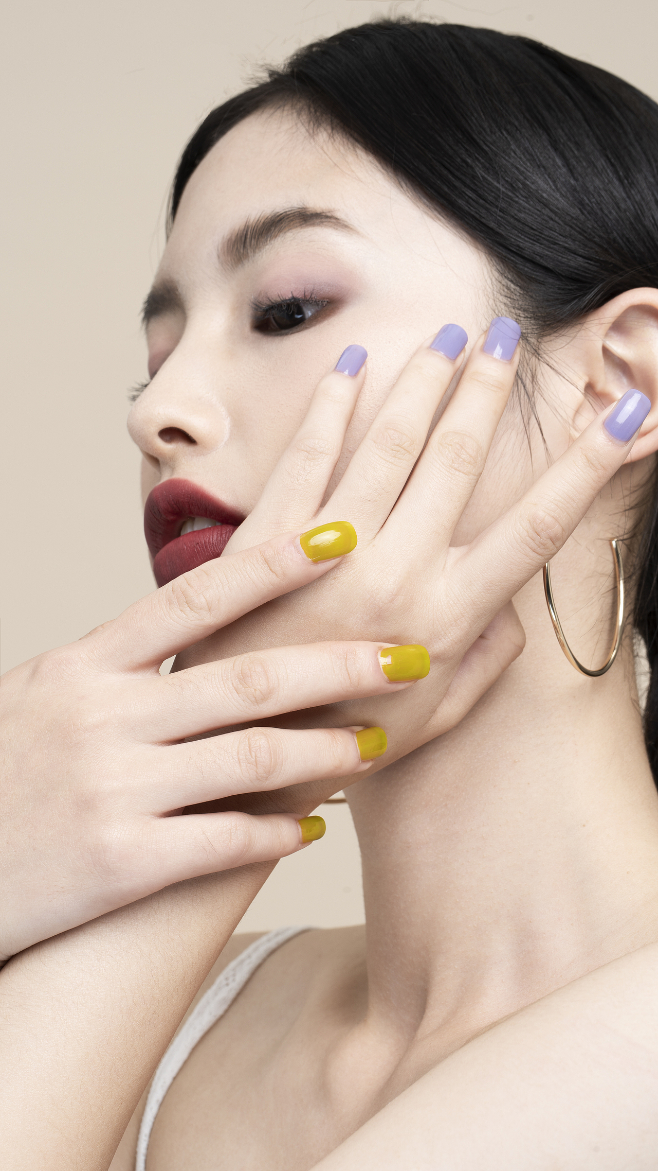 auburn 指甲油模特图