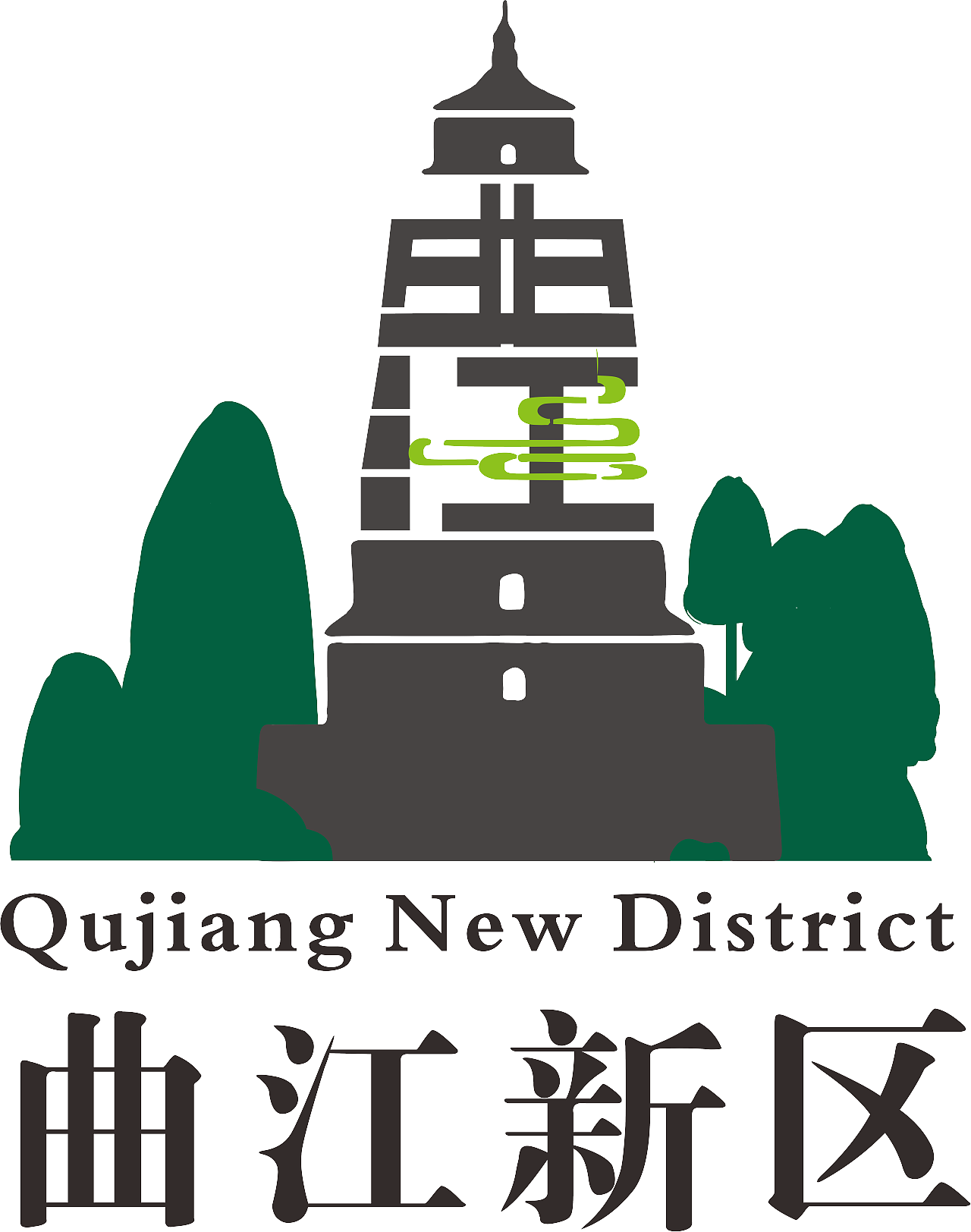 西安曲江新区logo设计构思