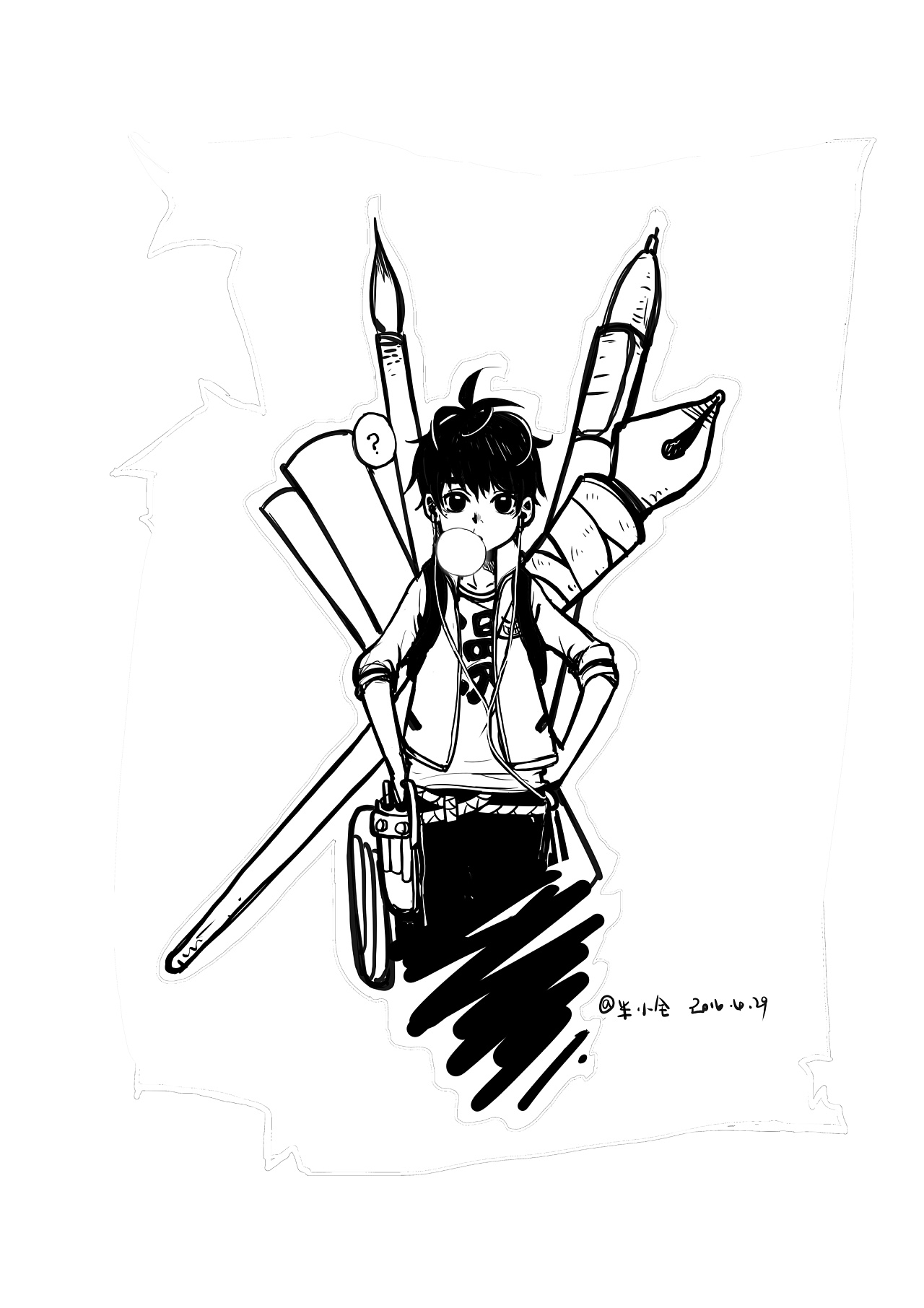 涂鸦|动漫|单幅漫画|半小全 - 原创作品 - 站酷 (zcool)