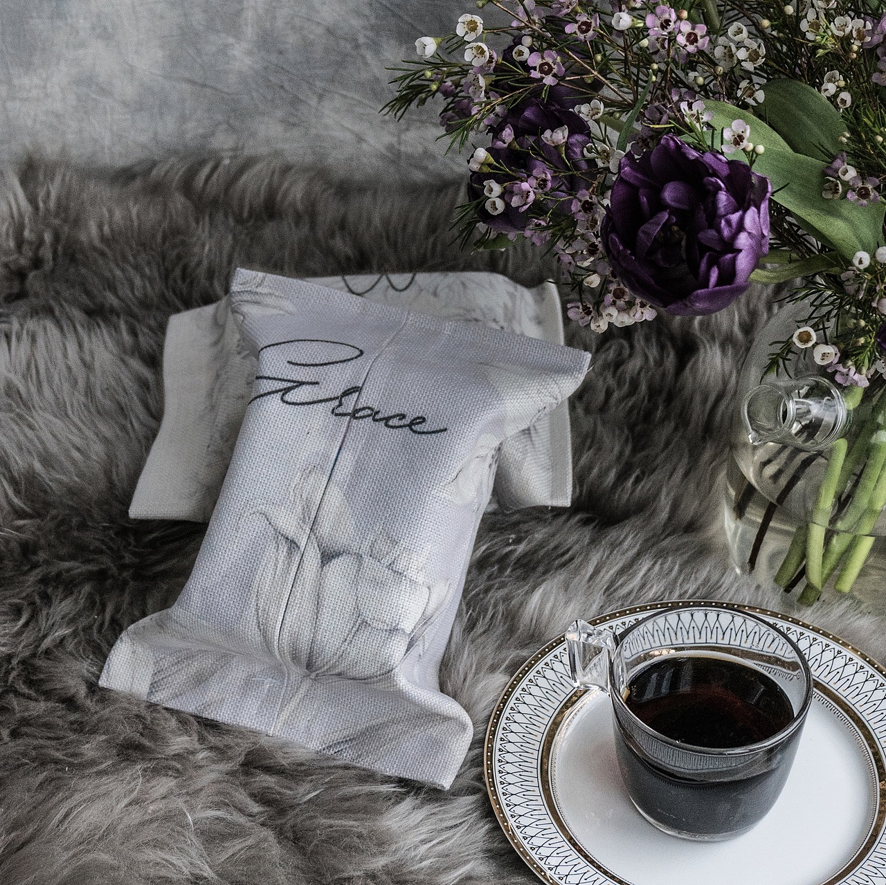 手绘植物篇(黑白花卉)