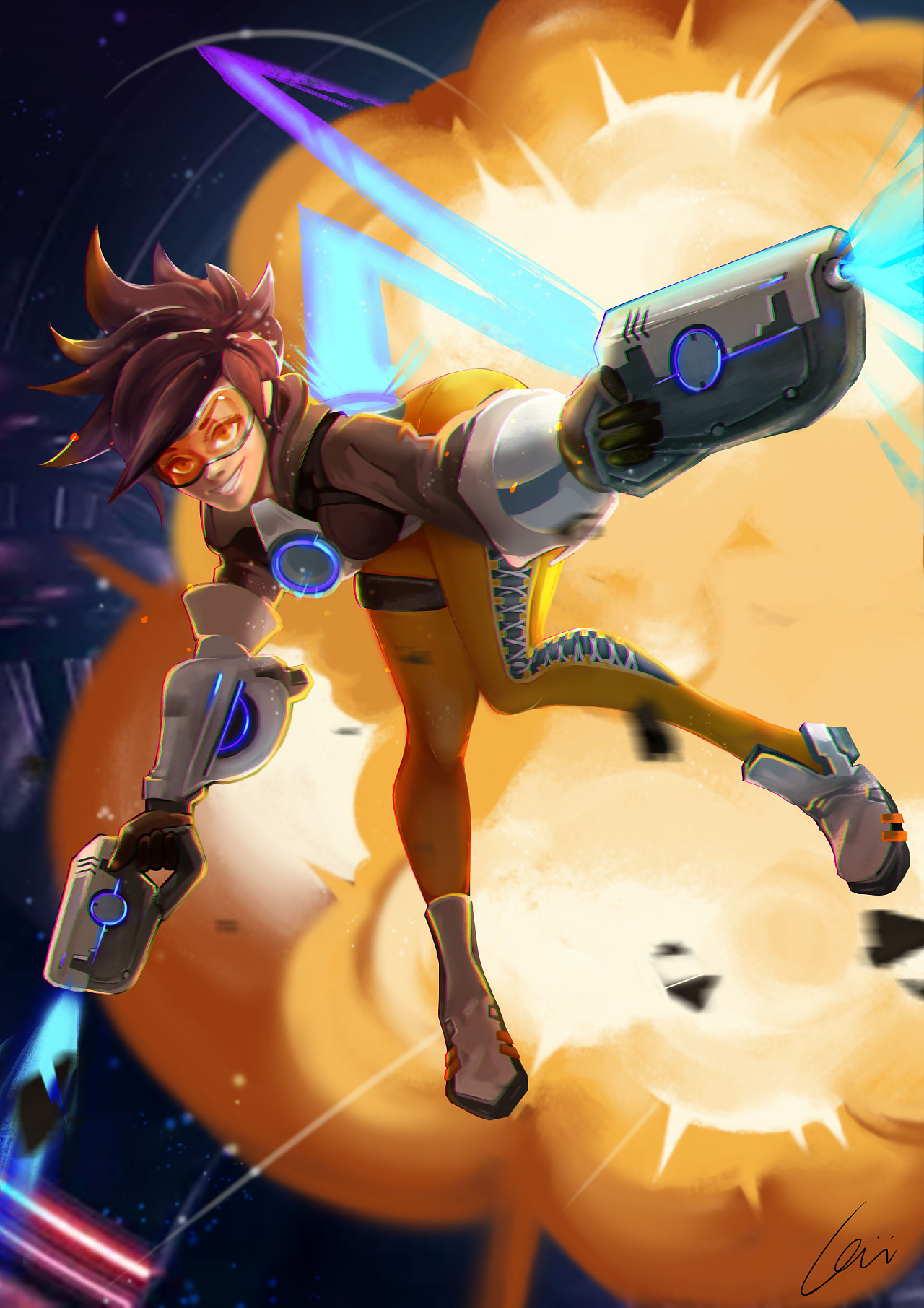 猎空|插画|游戏原画|grace泉 - 原创作品 - 站酷 (zcool)