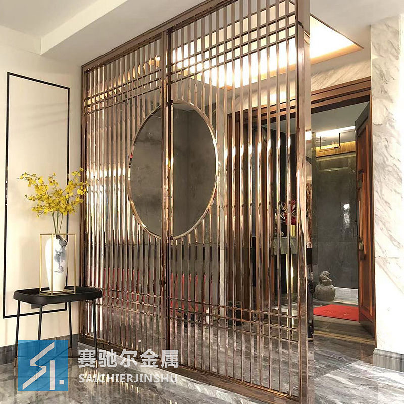 美到骨子里的新中式金属屏风隔断，入门一眼就惊艳到你（图ZMjQ0OTYyOTE2） - 生活用品 - 站酷设计师赛驰尔金属原创素材 - 站酷ZCOOL