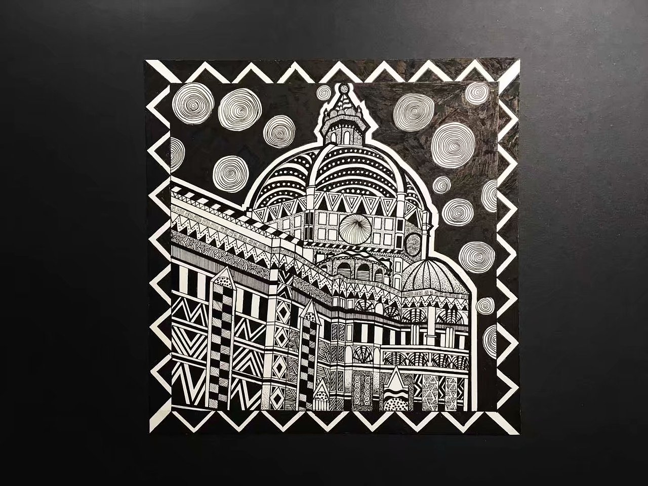 多样化元素黑白装饰画