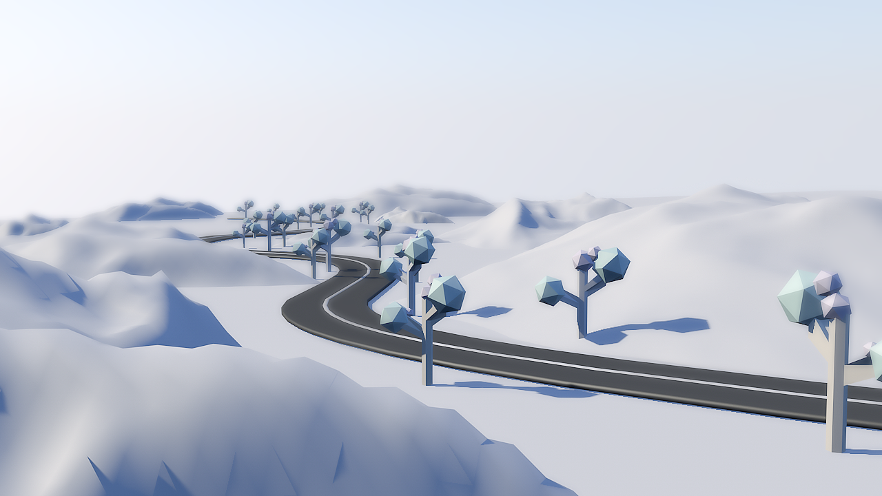 建模-三维雪景|三维|场景|大饺饺_原创作品-站酷zcool