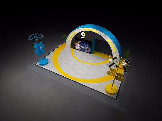 车展位设计展示区效果图设计