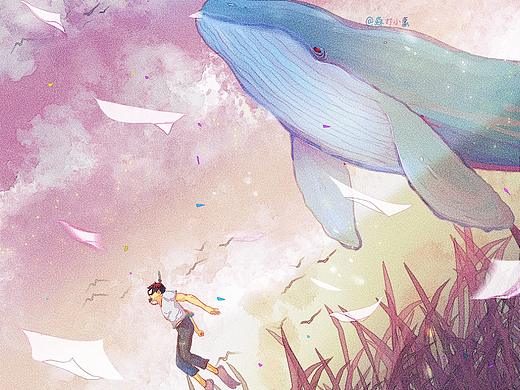 少年和鯨（個人主頁-ZMzU1NTk2NDg=） - 創(chuàng)作習(xí)作 - 站酷設(shè)計師蘇打小蒙原創(chuàng)素材 - 站酷ZCOOL