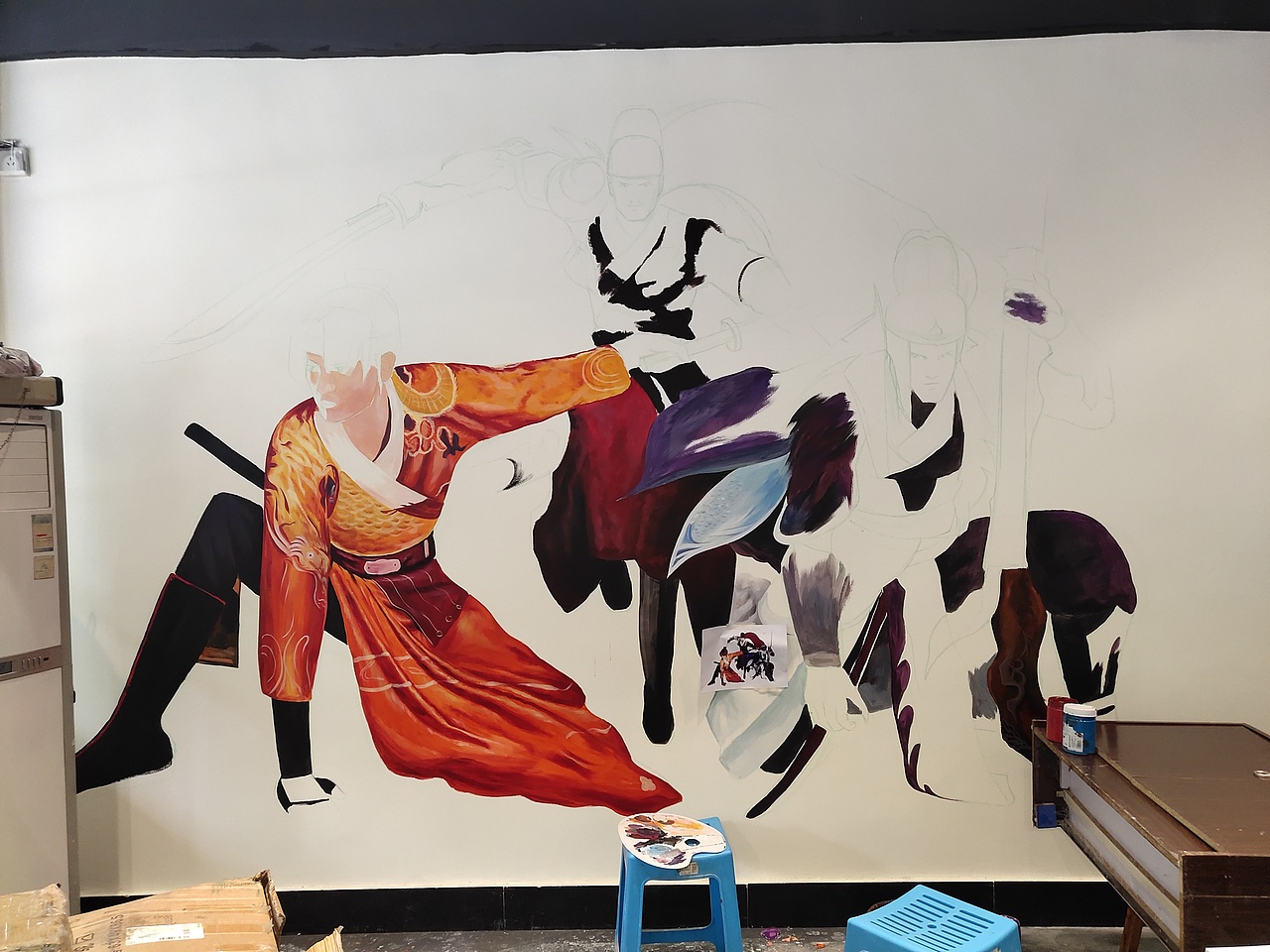 锦依卫烤肉店彩绘墙绘