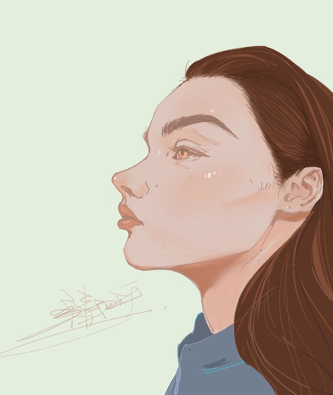 【速涂练习】procreate侧脸