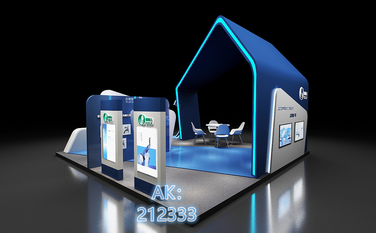 物博接待室展位3D设计效果图（图ZMjY4NzA4ODA4） - 场景 - 站酷设计师AK212原创素材 - 站酷ZCOOL