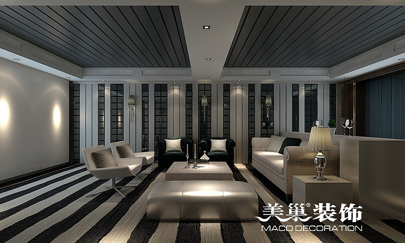 思念果岭国际社区460平别墅装修，挑高客厅大气尊贵（图ZODgyMDc5MTI=） - 家装设计 - 站酷设计师装修小达人原创素材 - 站酷ZCOOL