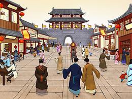 场景插画
