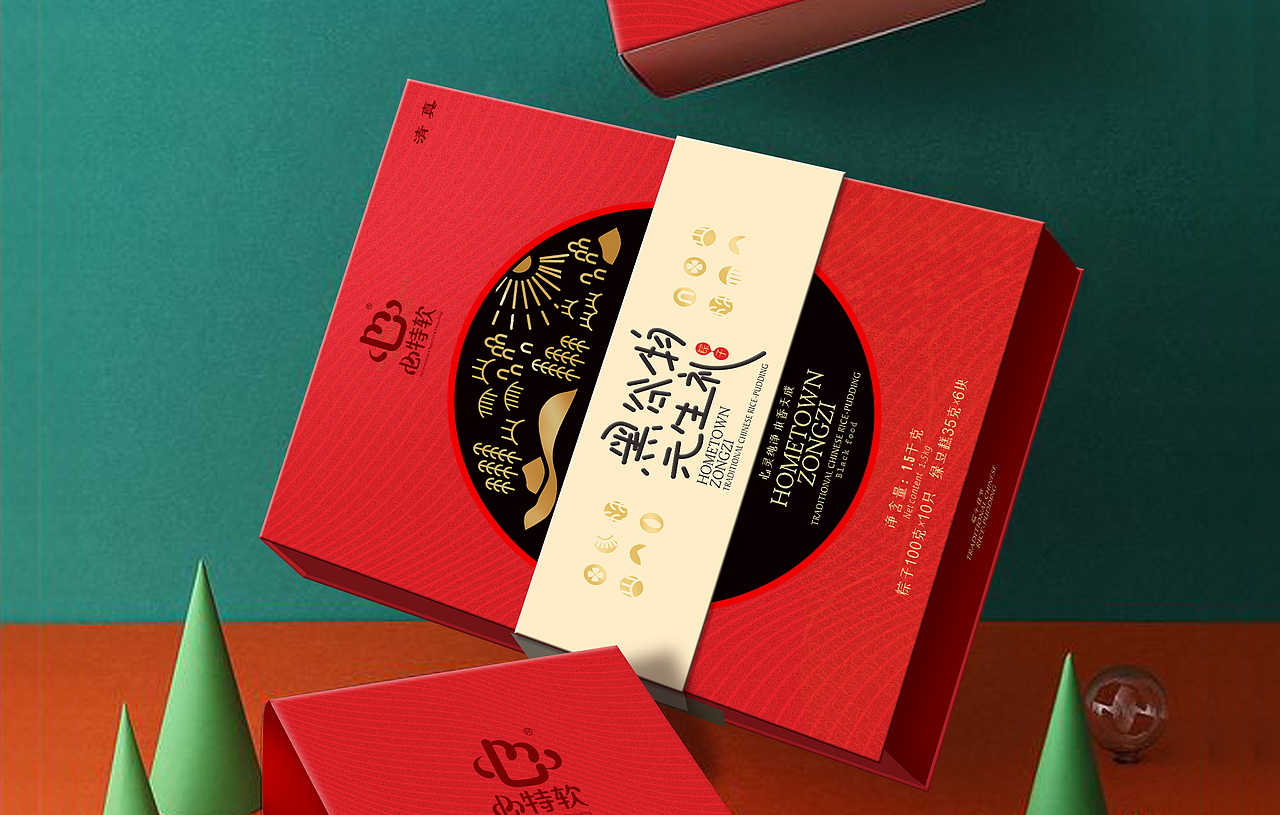 心特软 端午粽子礼盒 包装设计（图ZMjA4MzQ1MDEy） - 包装 - 站酷设计师西牛角原创素材 - 站酷ZCOOL