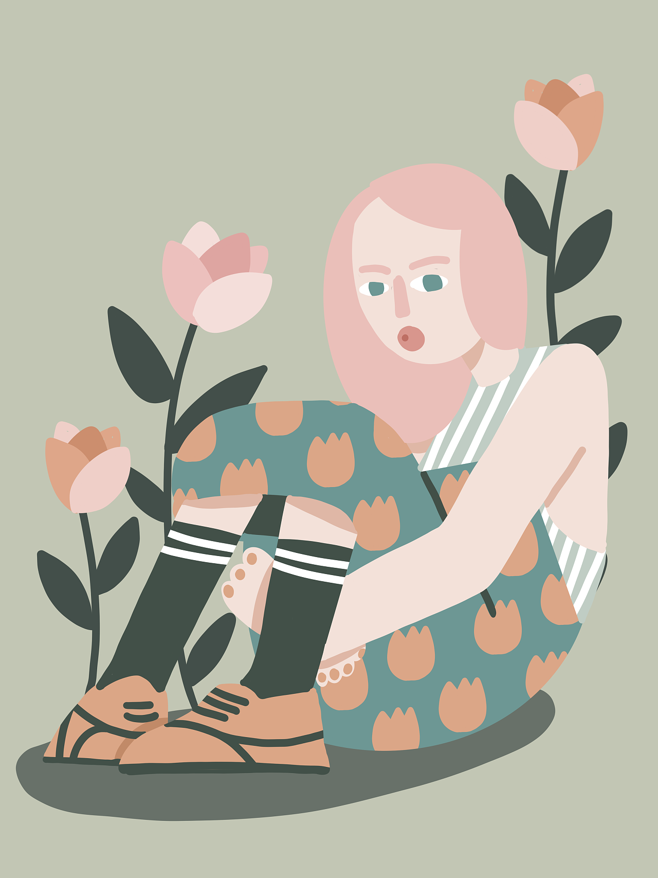 扁平风插画设计