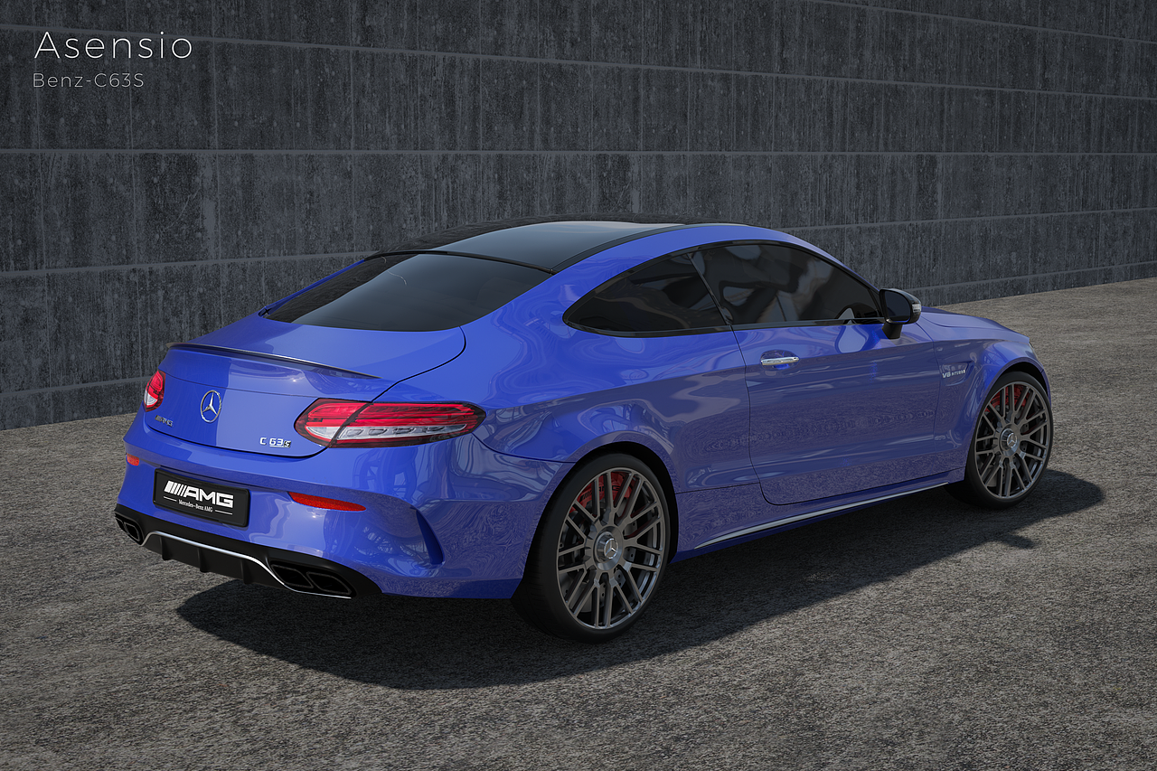 Benz-C63 S  | 建模加渲染 |