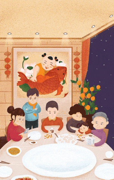 苏泊尔新年动态插画poster（图ZNjgyMjc5MjQ=） - 商业插画 - 站酷设计师福大王原创素材 - 站酷ZCOOL