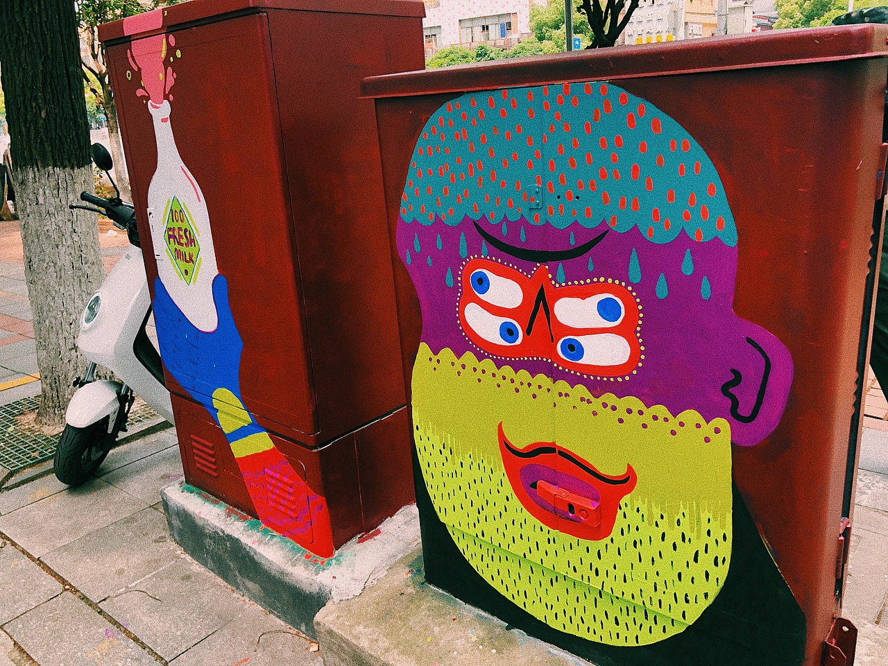电箱涂鸦（图ZMjMwNjA5ODgw） - 新锐潮流插画 - 站酷设计师Binburger原创素材 - 站酷ZCOOL
