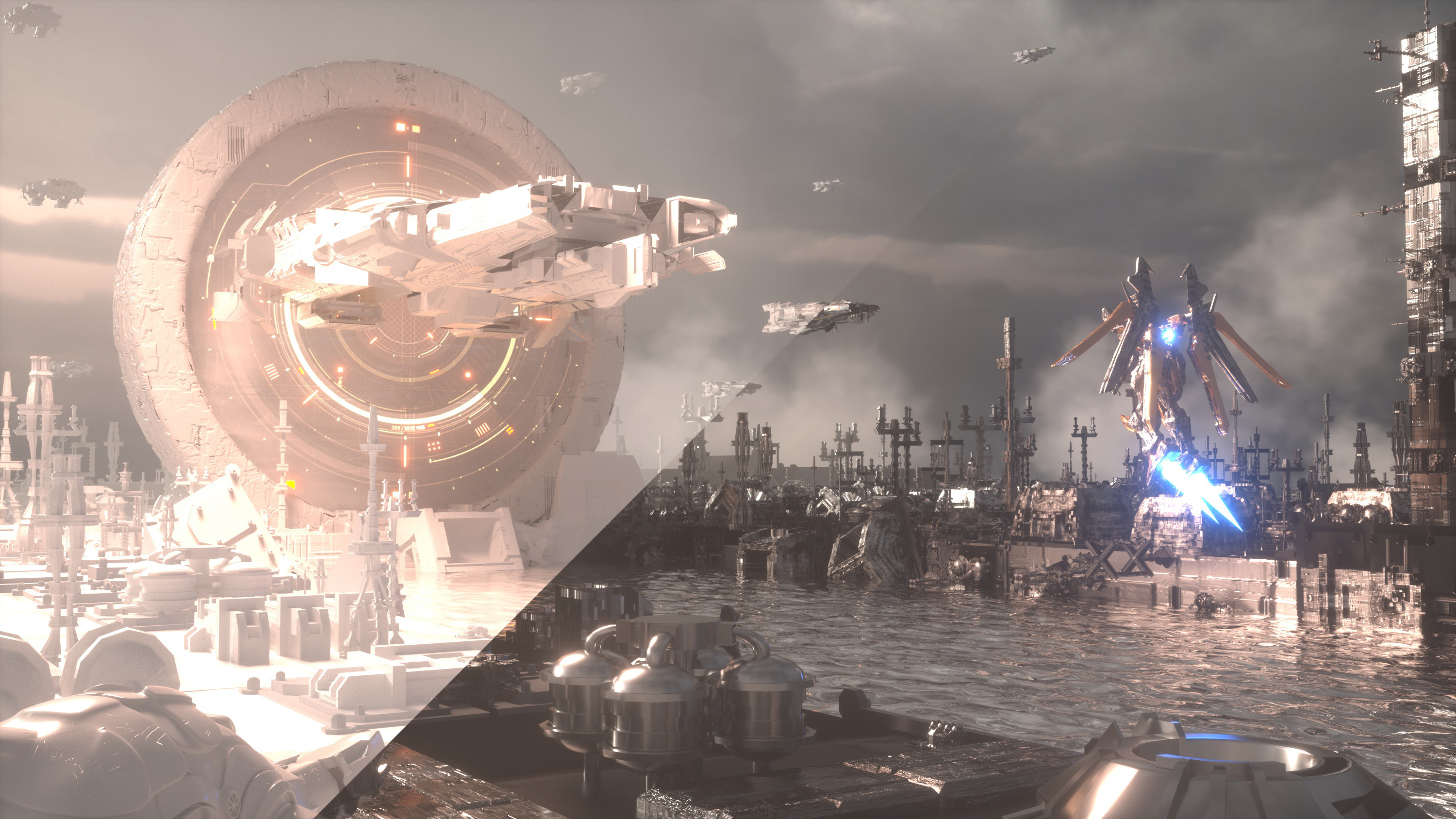 末世科幻场景渲染