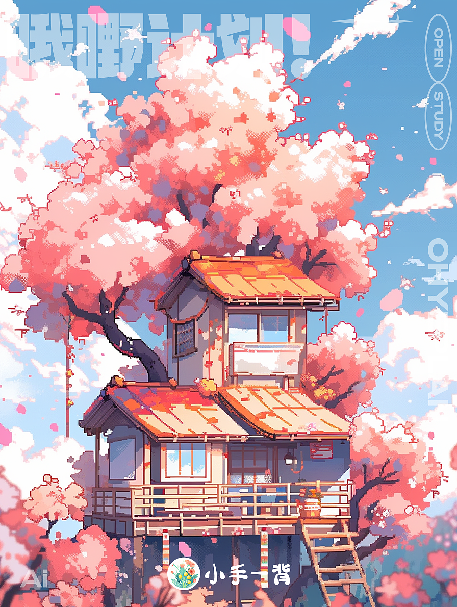 粉粉的树屋谁不爱呀