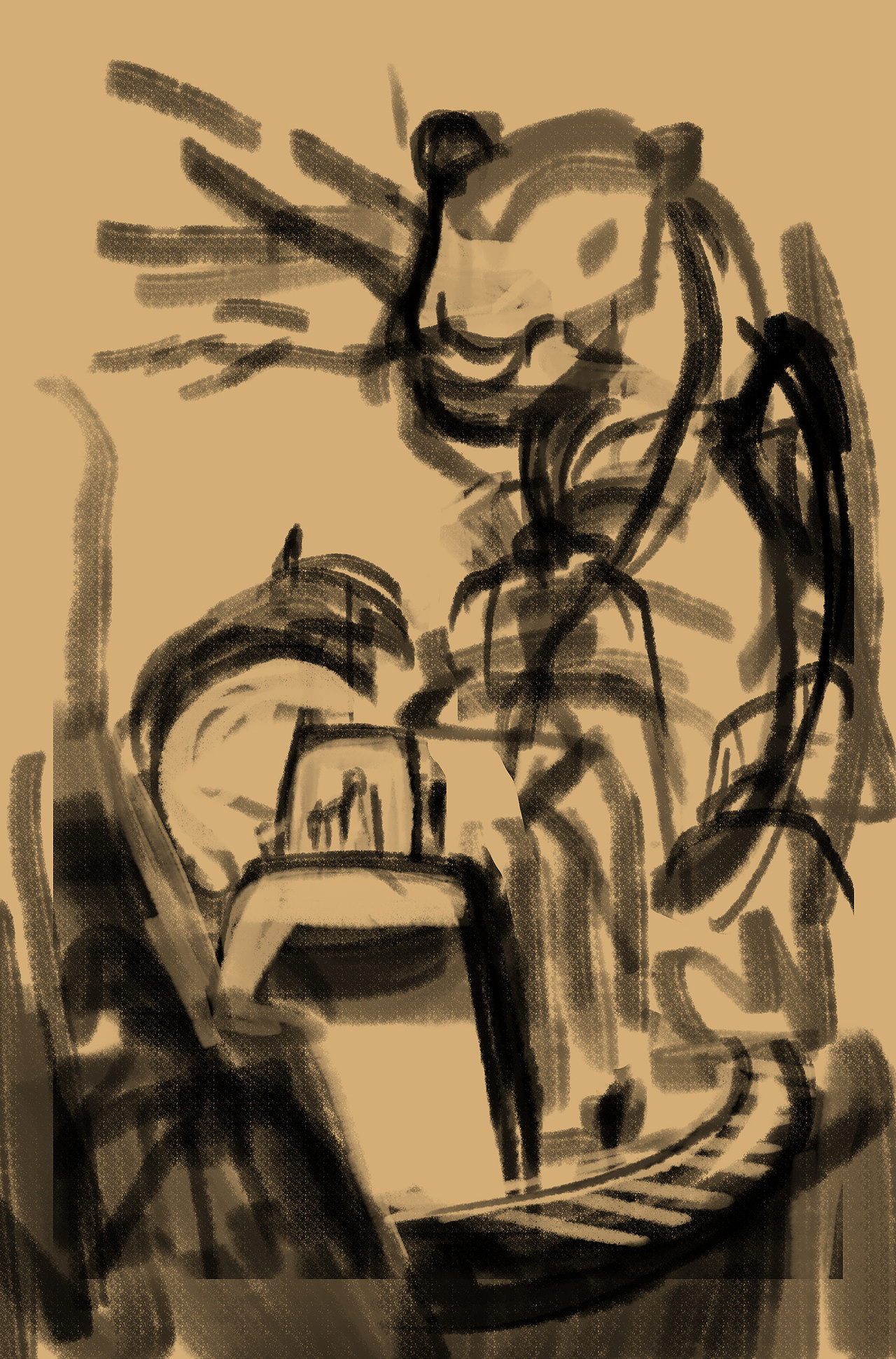 4.这个草图过程开始慢慢呈现你脑海里面想的东西