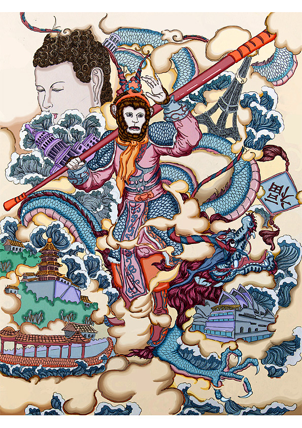 《插画西游》系列（图ZNjUxMTIxODQ=） - 艺术插画 - 站酷设计师子鱼绘原创素材 - 站酷ZCOOL