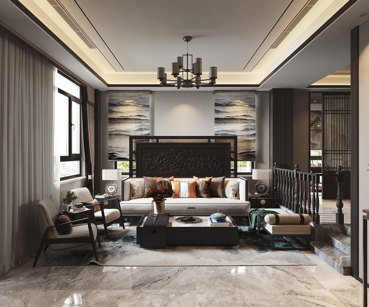 桃花源别墅私宅-新中式设计