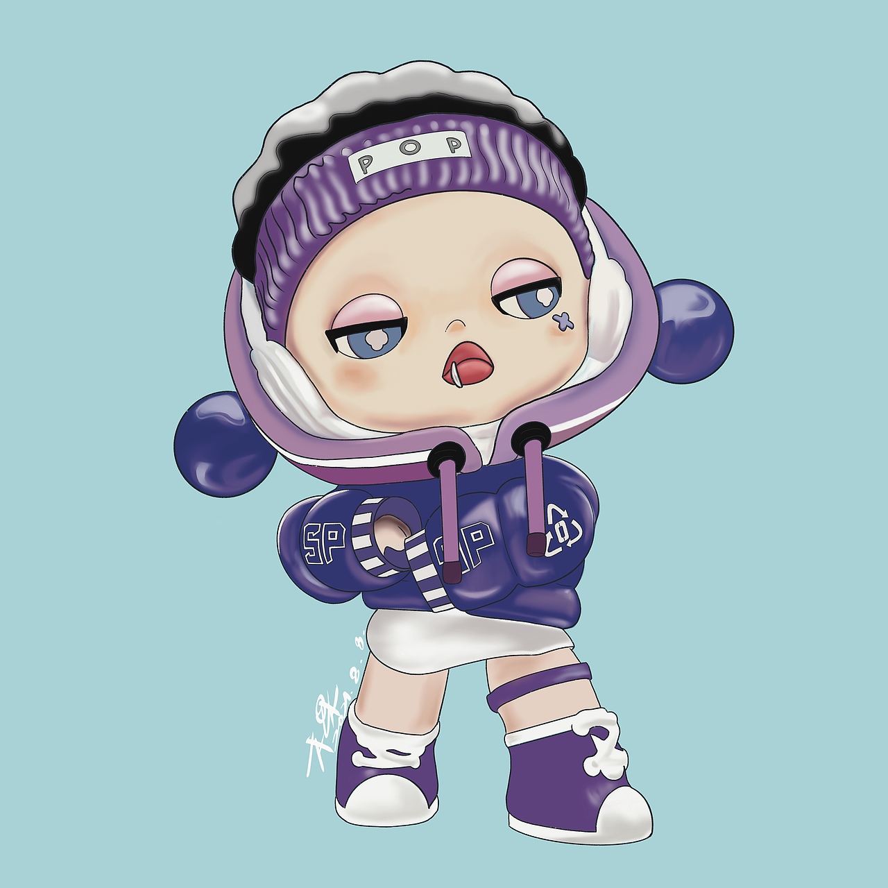 泡泡玛特 紫酷酷