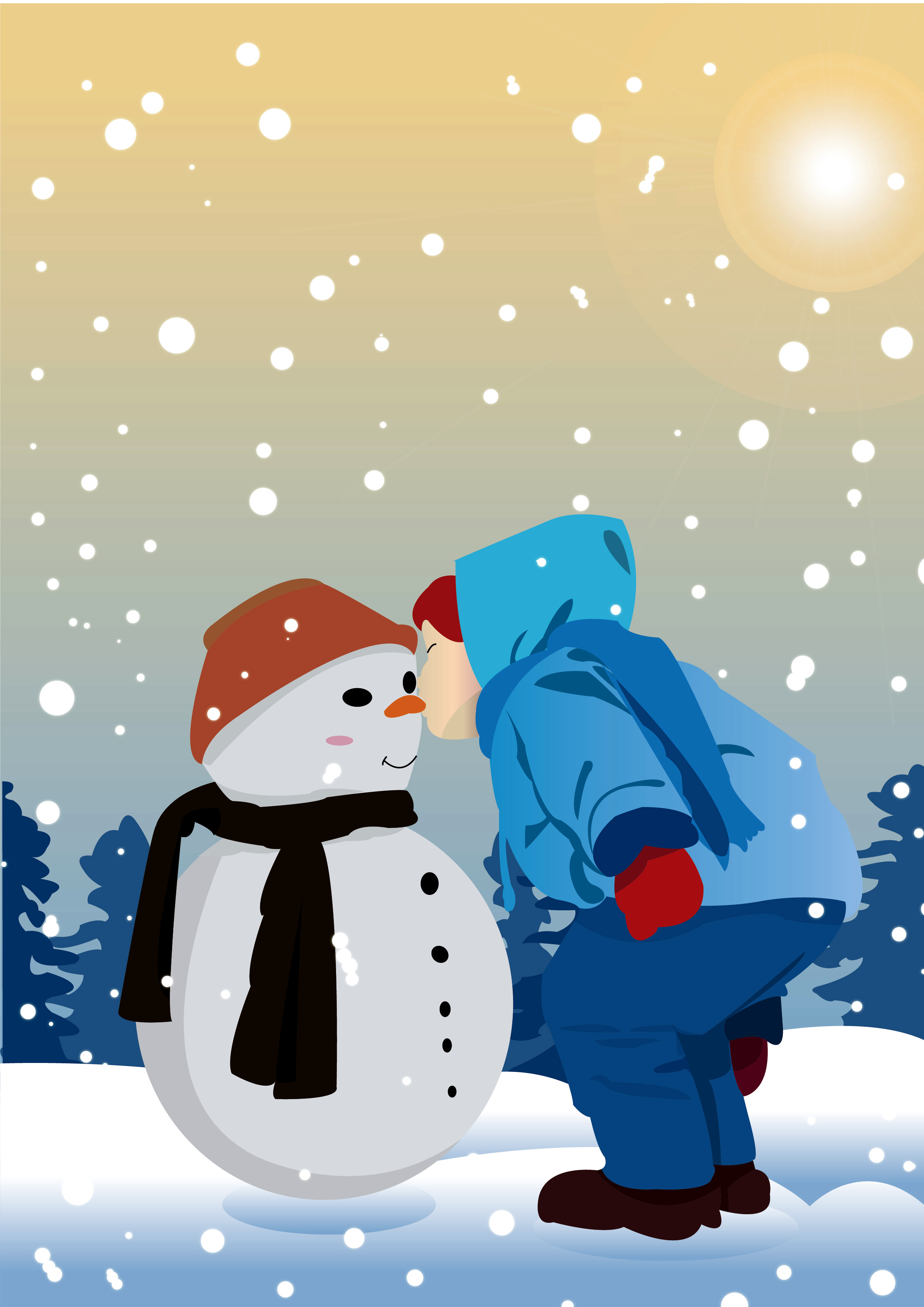 雪人|插画|创作习作|欧小样 - 原创作品 - 站酷 (zcool)