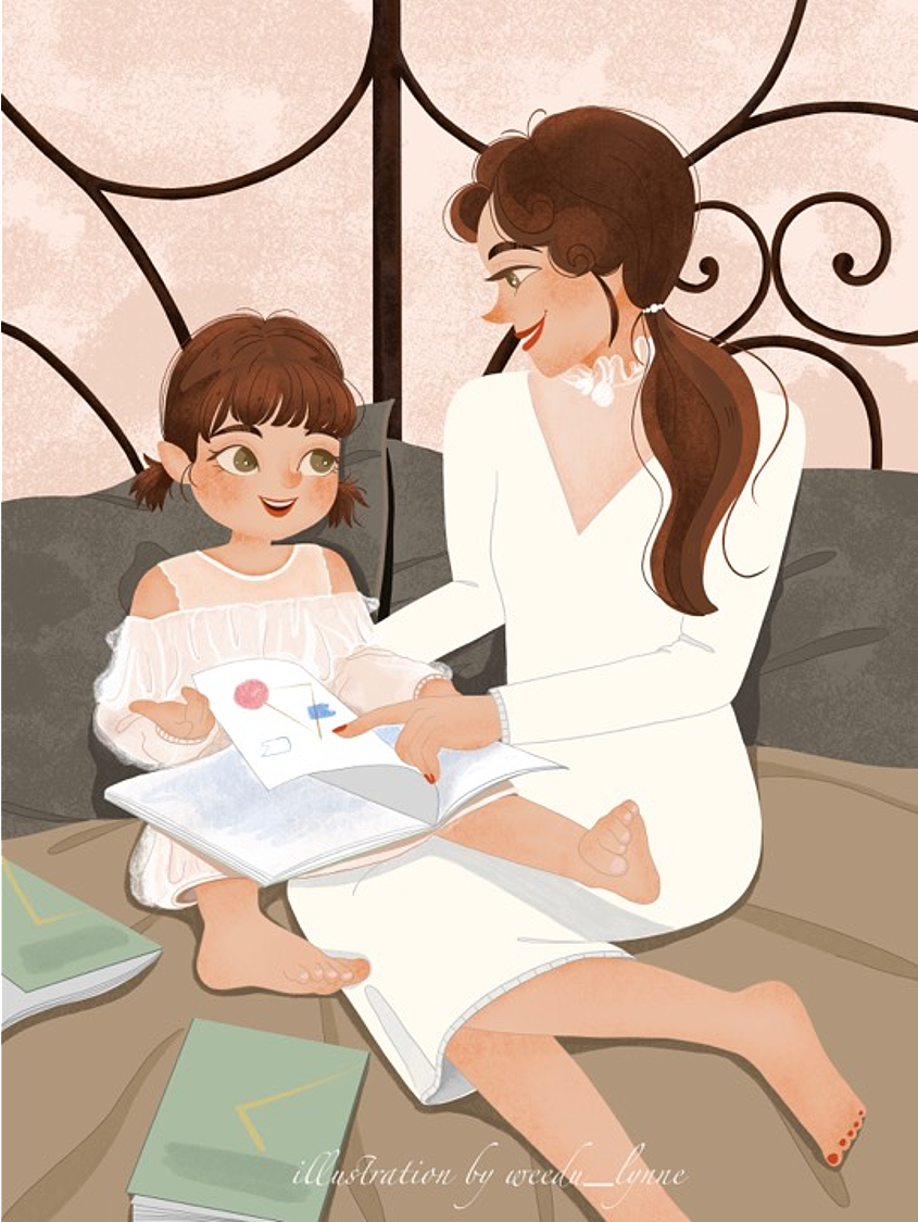 温暖你，治愈我！母亲节系列插画（图ZMjQ3NjM4NTUy） - 商业插画 - 站酷设计师爱画画的兔姐原创素材 - 站酷ZCOOL