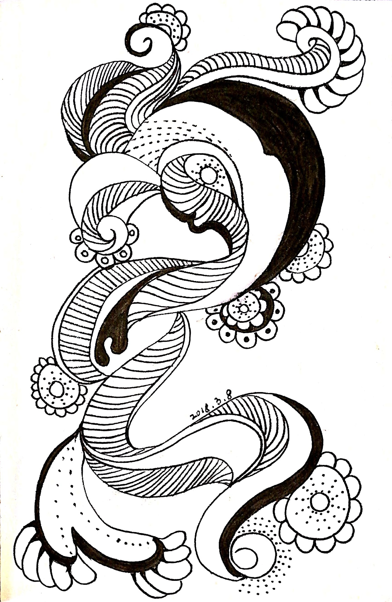 线绘花的世界|纯艺术|绘画|麟松 - 原创作品 - 站酷 (zcool)