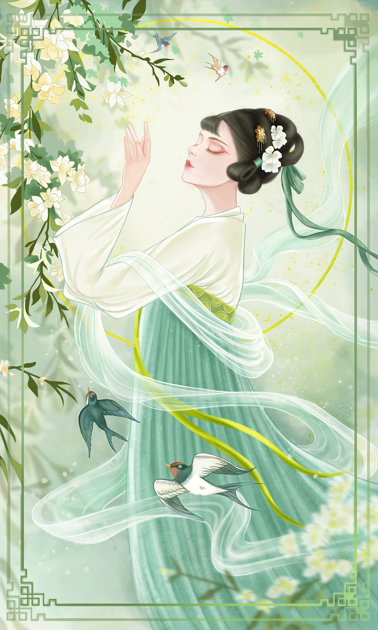 古风美人系列—《豆蔻少女》