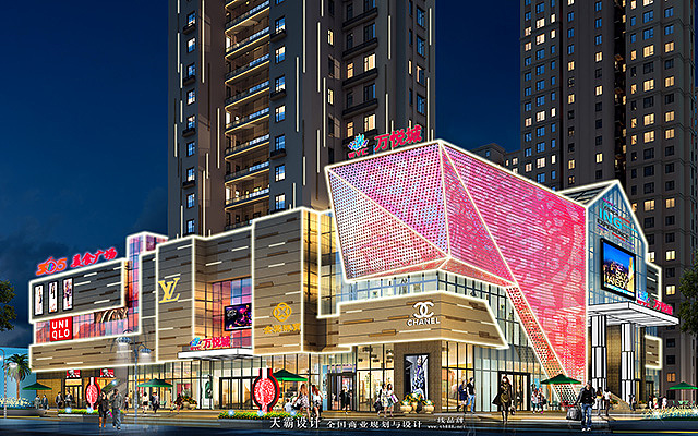 打造步行街设计效果图让你爱上休闲步行|天霸设计分享