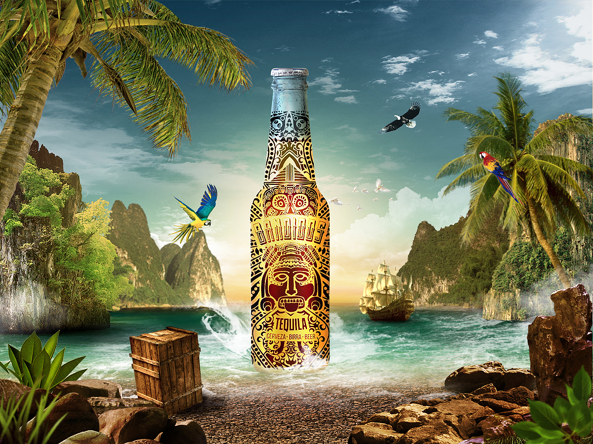 啤酒創(chuàng)意合成練習(xí)（圖ZOTI3MTUzOTI=） - 海報 - 站酷設(shè)計師辣椒仔pepper原創(chuàng)素材 - 站酷ZCOOL