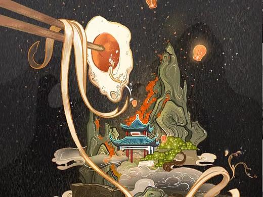 湖南青铜元素插画
