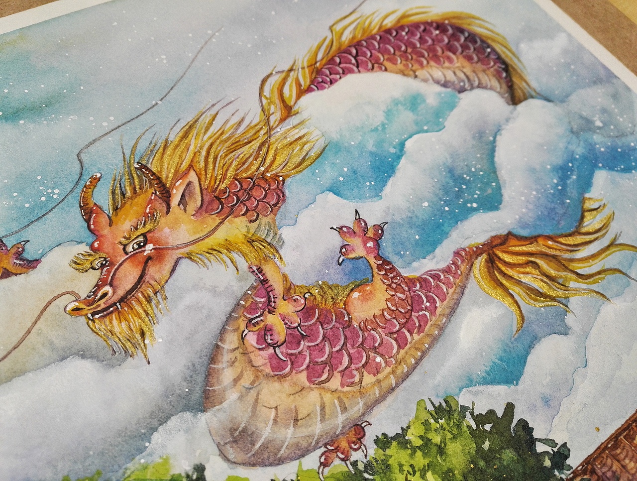 二月二企划插画，龙抬头（图ZNzE2NzYzNTY=） - 商业插画 - 站酷设计师ArleneC原创素材 - 站酷ZCOOL