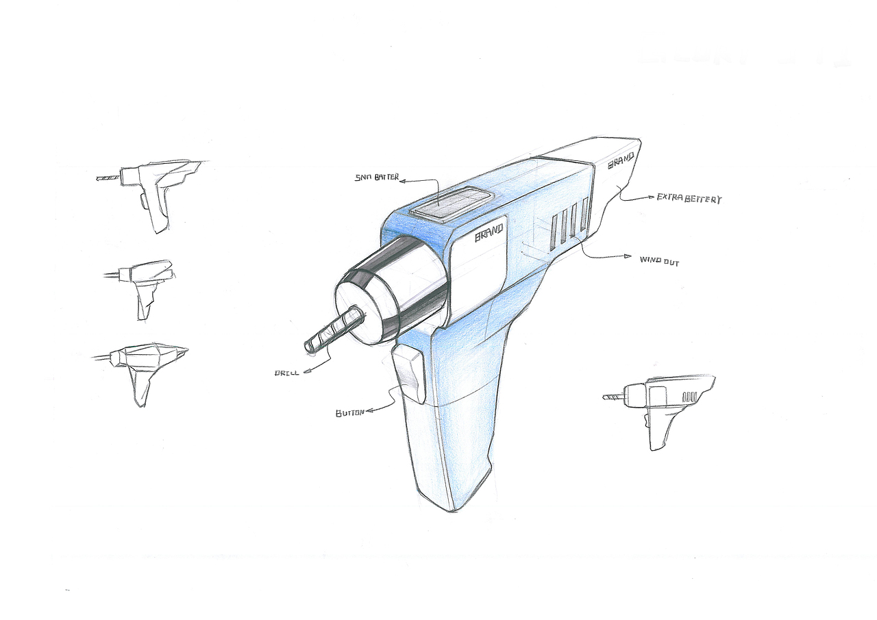 一些小电钻的手绘稿