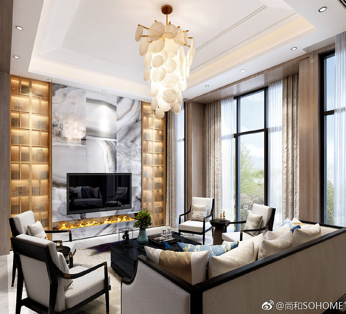 浙江安吉尚和新中式院墅●归素（图ZMTQyNjYwMTQ4） - 家装设计 - 站酷设计师尚和SOHOME原创素材 - 站酷ZCOOL