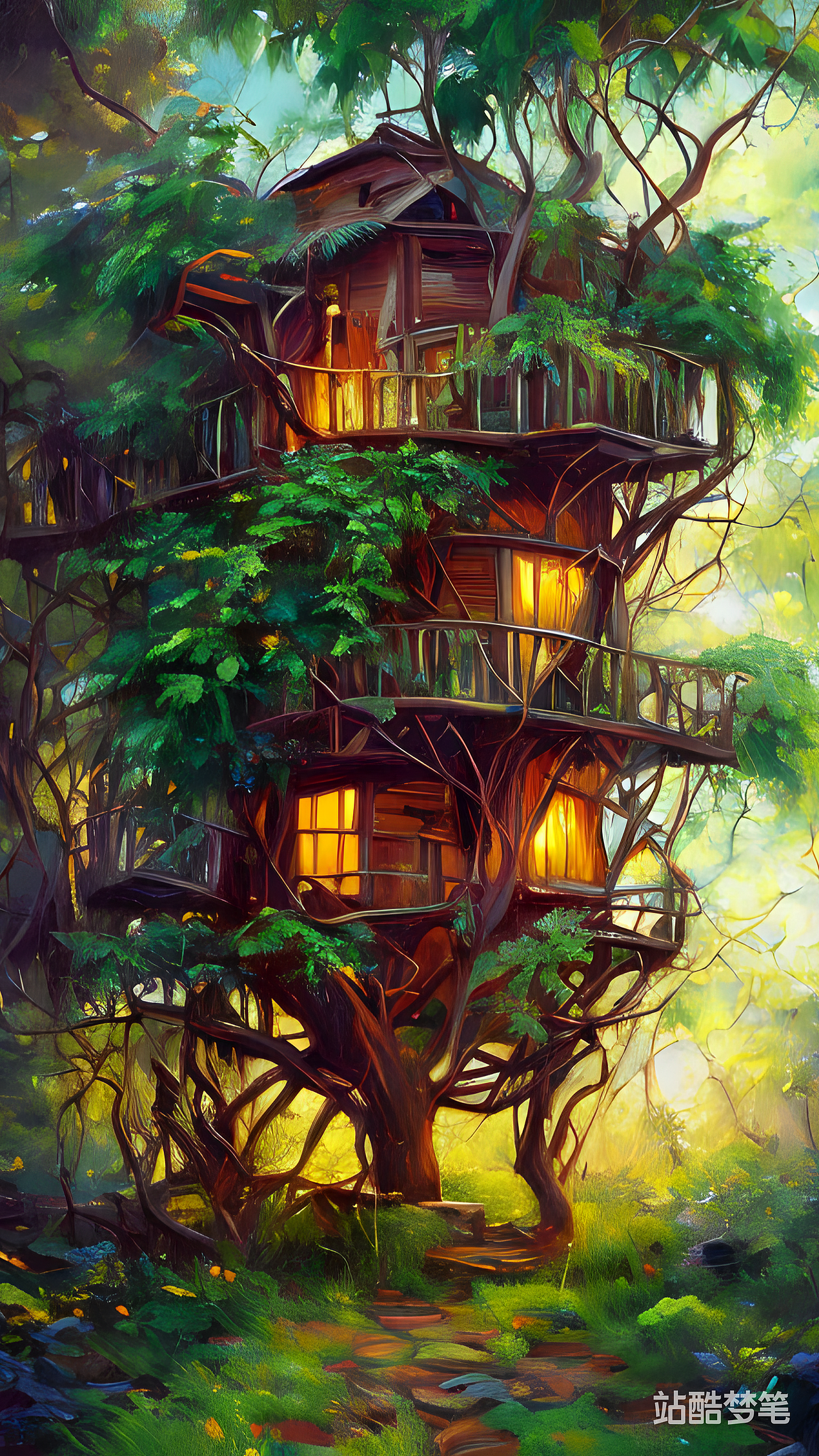 AI作畫 森林里的小樹屋｜雜貨鋪（圖ZMzI3Nzk5OTcy） - AI作品 - 站酷設(shè)計(jì)師大河彎彎河大原創(chuàng)素材 - 站酷ZCOOL