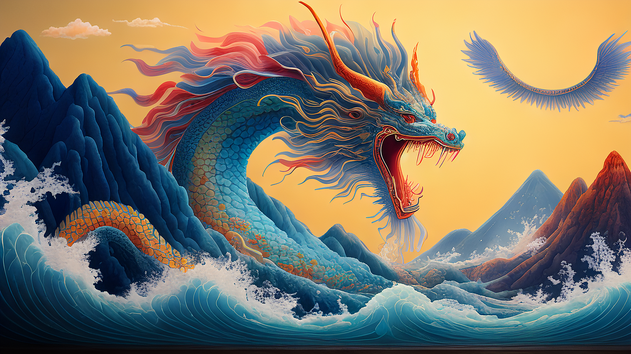 那些还活着的隐姓埋名的神仙和神兽#复古青绿橘红撞色#