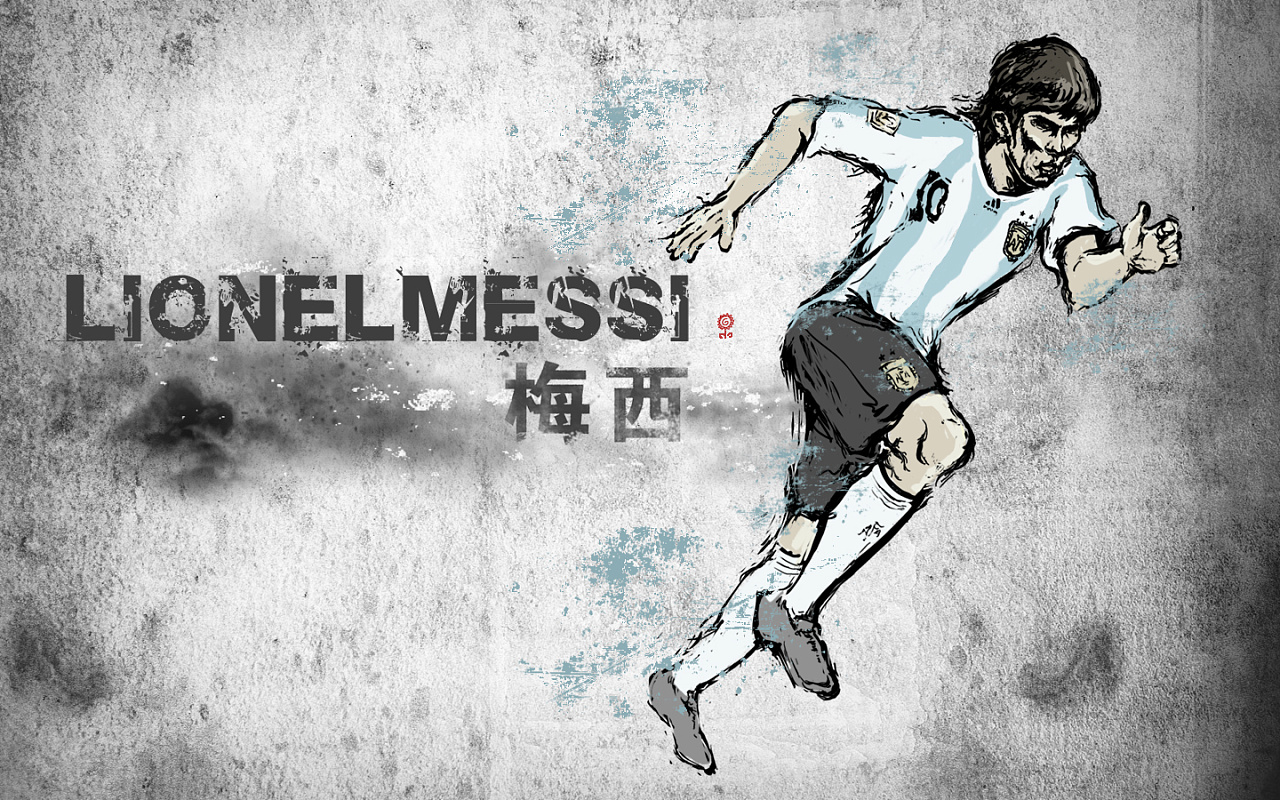 messi~ 尽管这届比赛阿根廷表现一般~ 还是用画笔表达了对梅西的喜爱