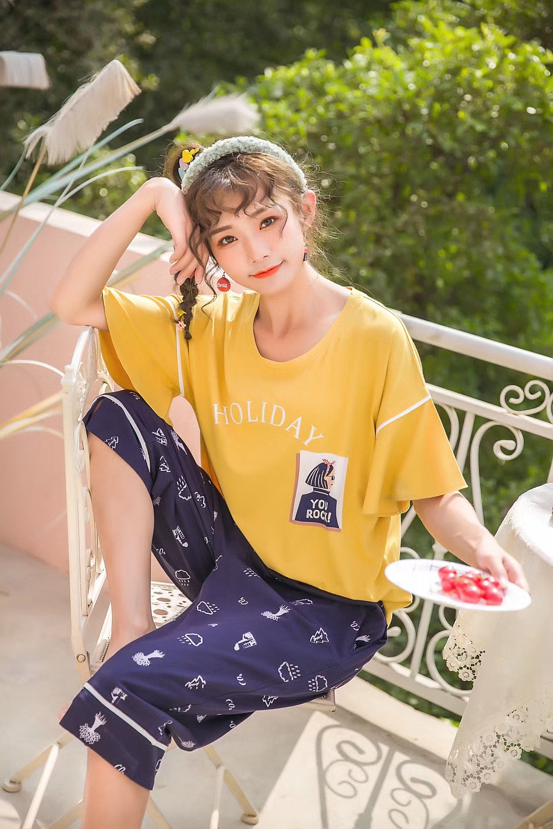 睡衣家居服睡裙衬衫短袖T恤休闲家居套装模特拍摄拍照（图ZMjAzOTExNDgw） - 人像摄影 - 站酷设计师北斗摄影原创素材 - 站酷ZCOOL