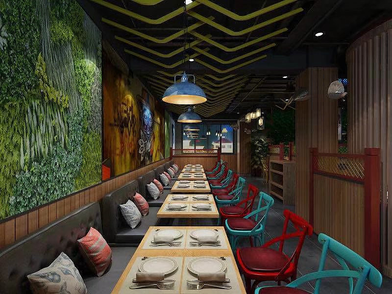 云南火锅店装修公司/昆明特色火锅店装修设计效果图