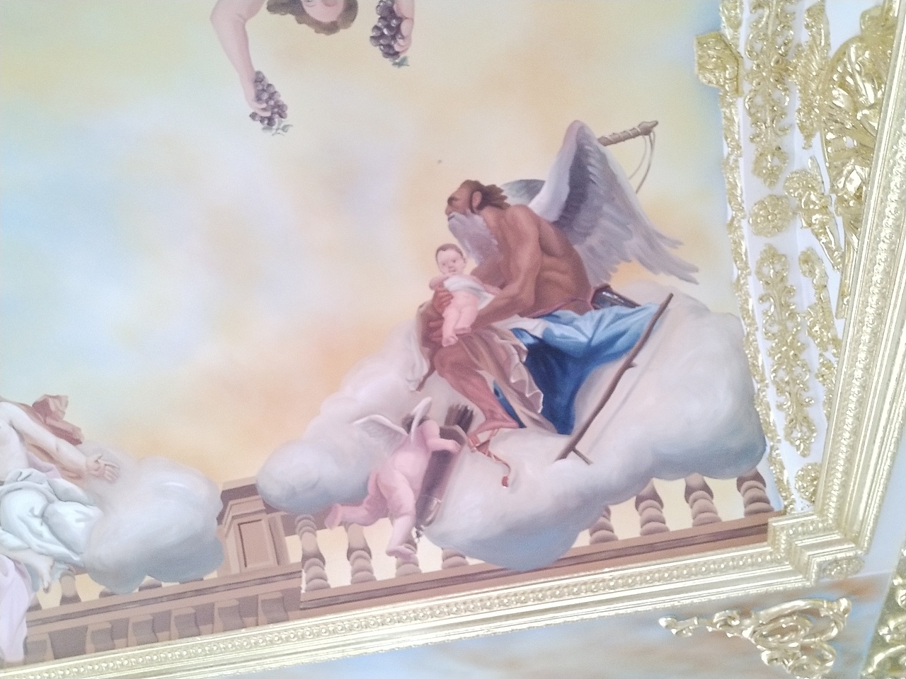 云南壁画穹顶壁画天顶墙绘手绘墙欧式油画