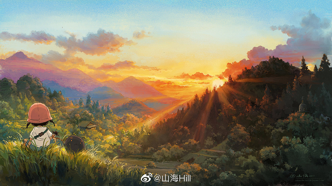 看日落|动漫|动画片|山海hill - 原创作品 - 站酷 (zcool)