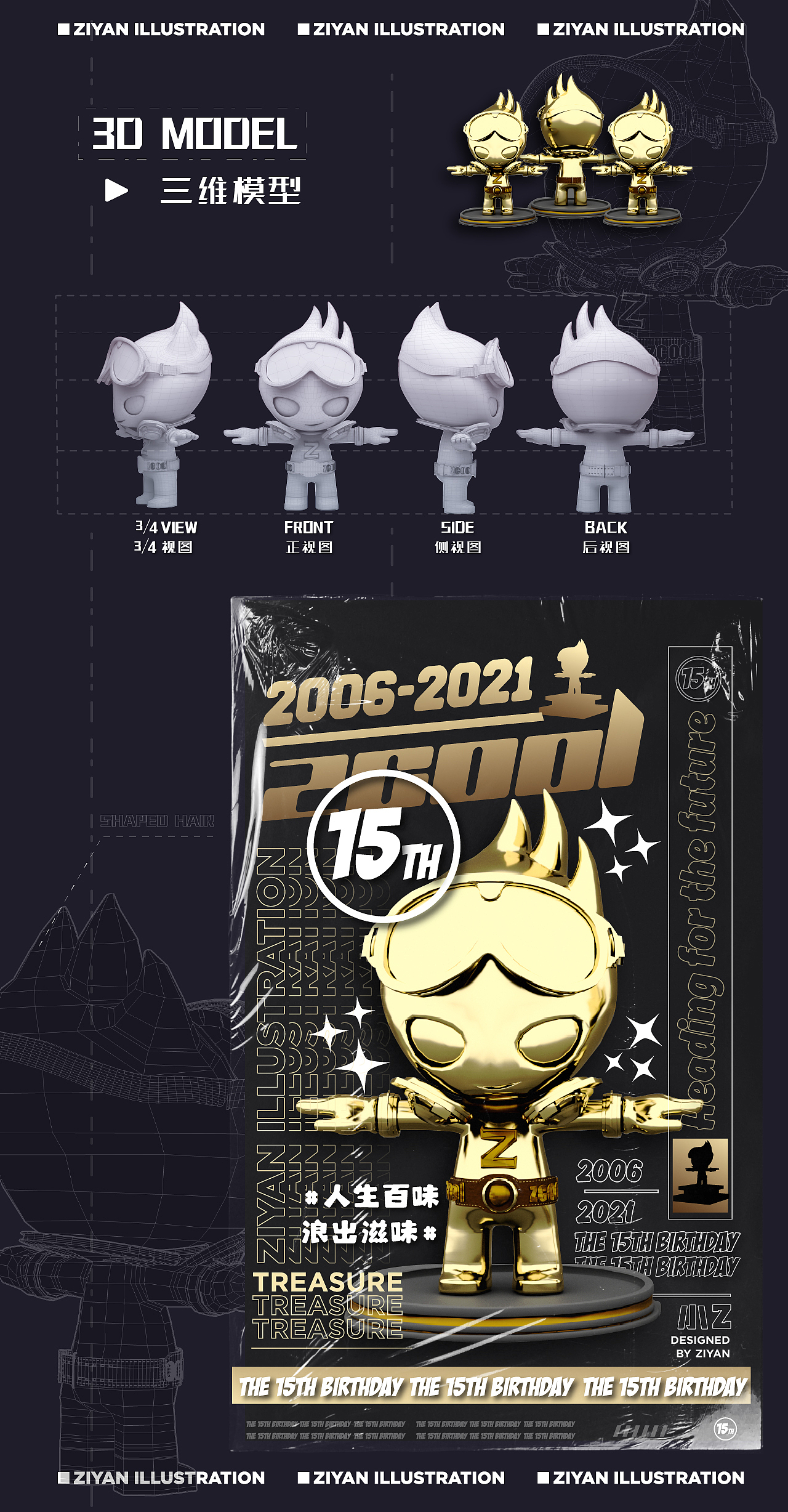 小Z共创记 寻潮 ip商业海报