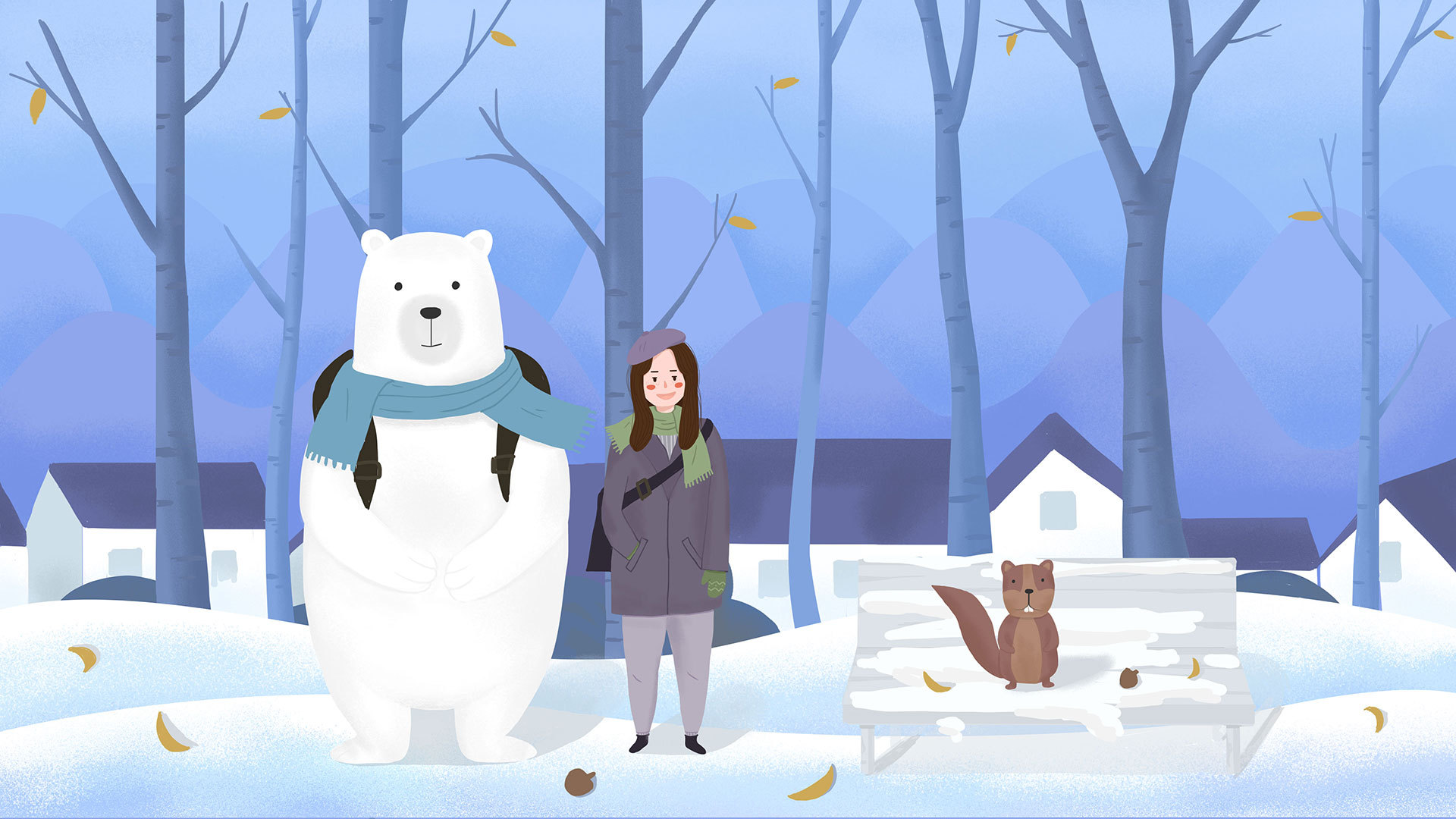 你好,冬天|插画|商业插画|多肉猫 - 原创作品 - 站酷 (zcool)